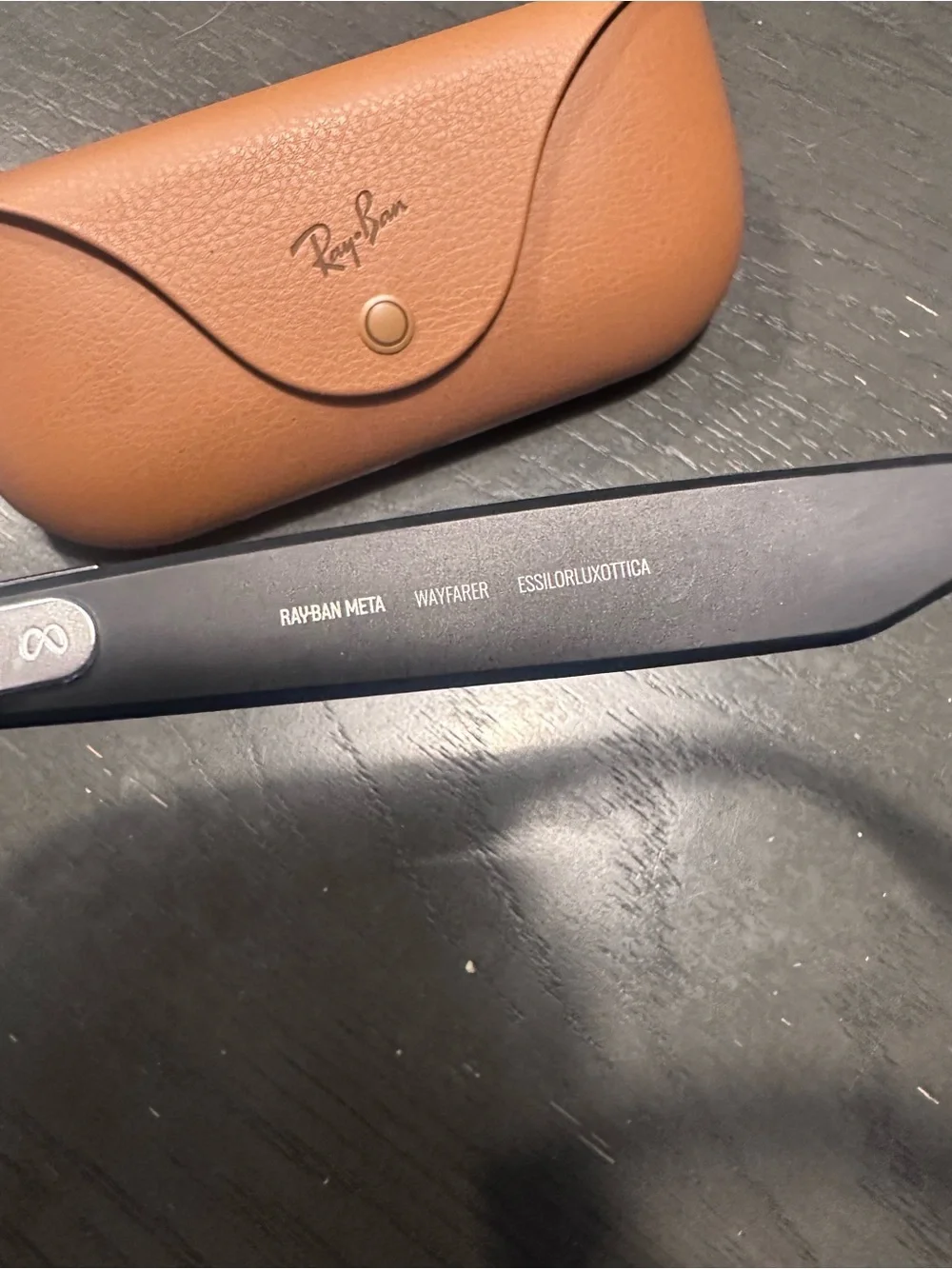 Ray-Ban Black Matte Sunglasses with Brown Case NEW!! never linked to a phone